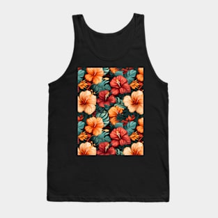 #27 Floral Pattern. Hibiscus Flower Pattern. Tank Top